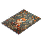  Sitting Fox William Morris geïnspireerd Floral Notitieboek (Linkerzijde)