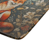  Sitting Fox William Morris geïnspireerd Floral Snijplank (Hoek)