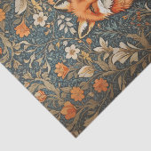  Sitting Fox William Morris geïnspireerd Floral Tissuepapier (Detail)