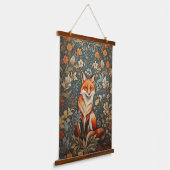 Sitting Fox William Morris geïnspireerd Hangend Wandkleed (Gebogen)