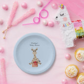 Sitting Giraffe Baby shower Papieren Bordje (Feest)