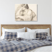 Sitting Girl (door Pierre-Auguste Renoir) Canvas Afdruk (Insitu (Slaapkamer))