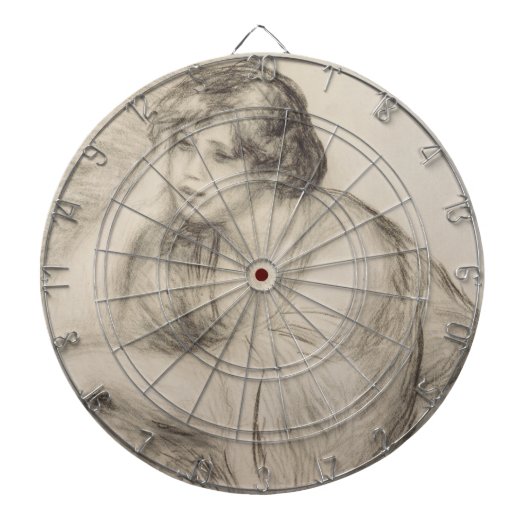 Sitting Girl (door Pierre-Auguste Renoir) Dartbord (Voorkant)