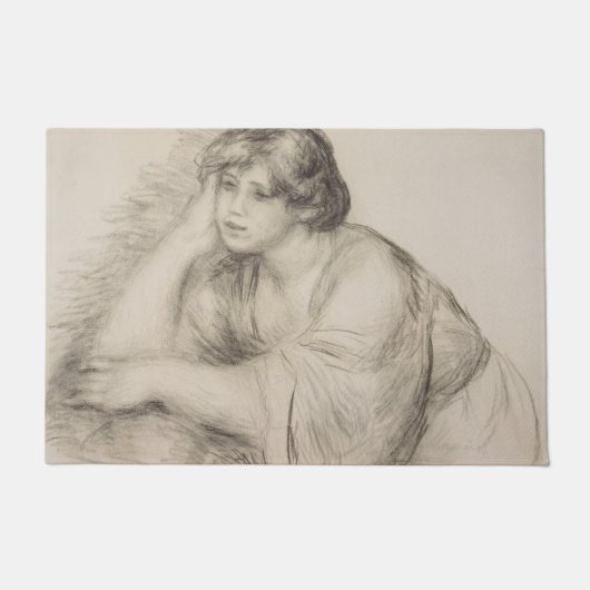 Sitting Girl (door Pierre-Auguste Renoir) Deurmat (Voorkant)