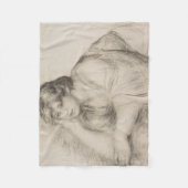 Sitting Girl (door Pierre-Auguste Renoir) Fleece Deken (Voorkant)