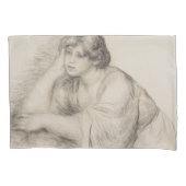 Sitting Girl (door Pierre-Auguste Renoir) Kussensloop (Voorkant-Links)