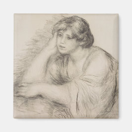 Sitting Girl (door Pierre-Auguste Renoir) Magneet