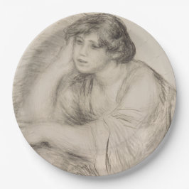 Sitting Girl (door Pierre-Auguste Renoir) Papieren Bordje