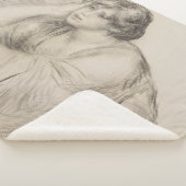 Sitting Girl (door Pierre-Auguste Renoir) Sherpa Deken (3/4)