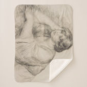 Sitting Girl (door Pierre-Auguste Renoir) Sherpa Deken (Voorkant)