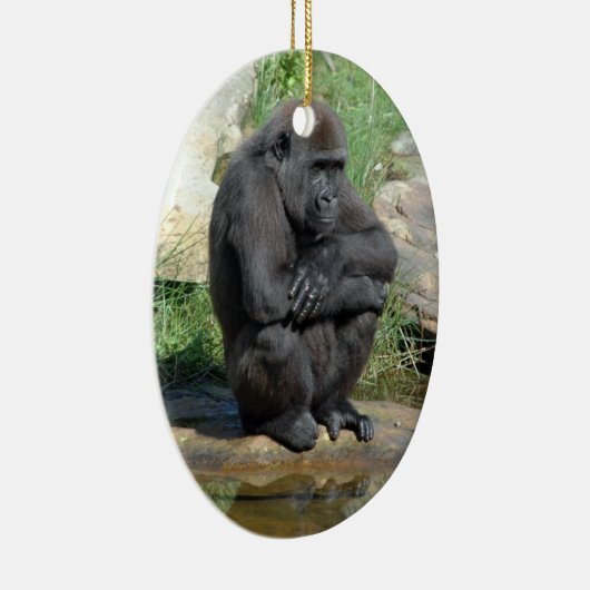 Sitting Gorilla Ornament (Rechts)