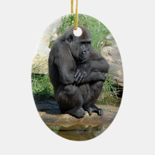 Sitting Gorilla Ornament (Achterkant)