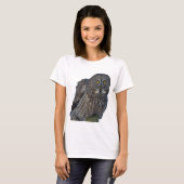 Sitting Great Grey Owl Raptor Wildlife Foto T-shirt (Voorkant volledig)
