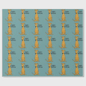 Sitting Greyhound Dog Birthday Giftwrap Cadeaupapier (Vlak)