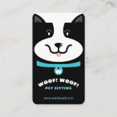 Sitting & grooming van het zwarte & witte Happy Do Visitekaartje (Voorkant)