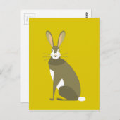 Sitting Hare Briefkaart (Voorkant / Achterkant)