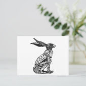 Sitting Hare Briefkaart (Staand voorkant)