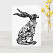 Sitting Hare Kaart (Gele Bloem)