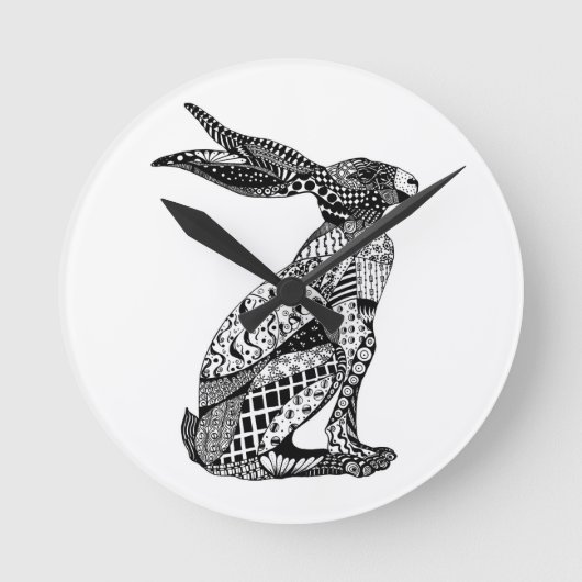 Sitting Hare Ronde Klok (Voorkant)