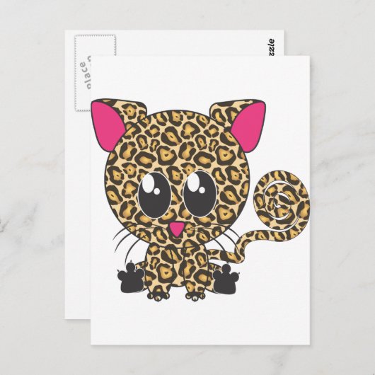 Sitting Jaguar Briefkaart (Voorkant / Achterkant)