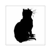Sitting Kat Rubberstempel (Afrduk)