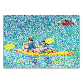 Sitting Kayaking Reading Flashcards voor volwassen Kaart