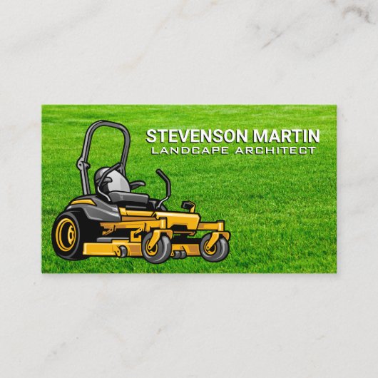 Sitting Lawnmower | Gras Visitekaartje (Voorkant)