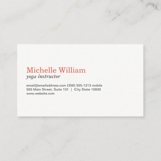 Sitting Lotus Flower gemarmerd Visitekaartje (Achterkant)