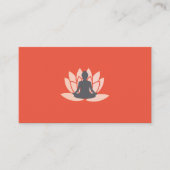 Sitting Lotus Flower gemarmerd Visitekaartje (Voorkant)