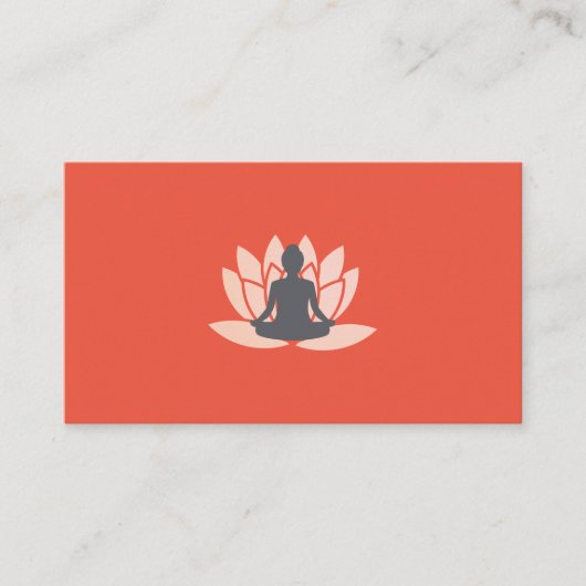 Sitting Lotus Flower gemarmerd Visitekaartje (Voorkant)