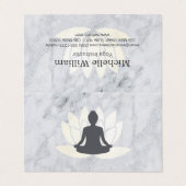 Sitting Lotus Mandala en Marble Visitekaartje (Buitenkant ongevouwen)