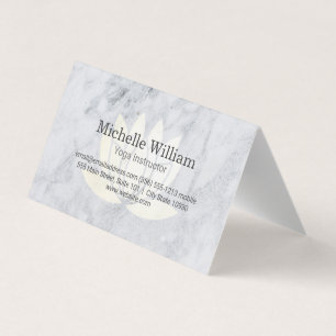 Sitting Lotus Mandala en Marble Visitekaartje