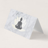 Sitting Lotus Mandala en Marble Visitekaartje (Voorkant)