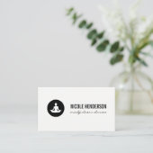 Sitting Lotus Pose minimalist Visitekaartje (Staand voorkant)