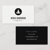 Sitting Lotus Pose minimalist Visitekaartje (Voorkant / Achterkant)