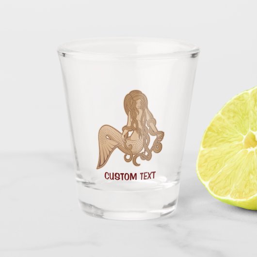 Sitting Mermaid Beige Shot Glas (Voorkant)