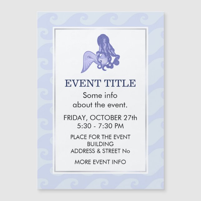 Sitting Mermaid Blue (Voorkant)