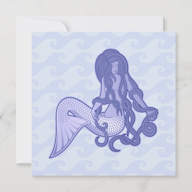 Sitting Mermaid Blue (Voorkant)