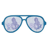 Sitting Mermaid Blue Aviator Zonnebril (Voorkant)