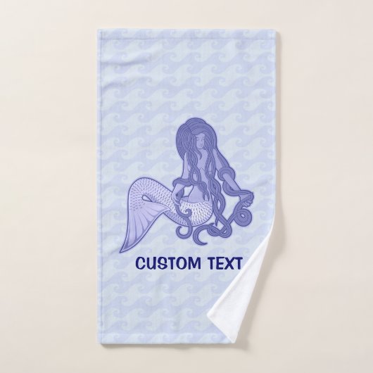 Sitting Mermaid Blue Bad Handdoek (Handdoek)