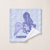 Sitting Mermaid Blue Bad Handdoek (Wasdoekje)