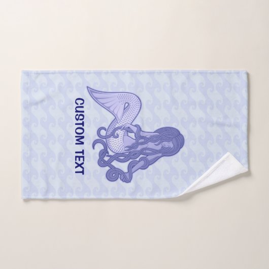 Sitting Mermaid Blue Bad Handdoek (Handdoek)
