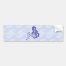 Sitting Mermaid Blue Bumpersticker
