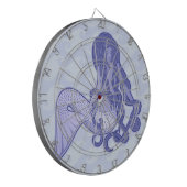 Sitting Mermaid Blue Dartbord (Voorkant Links)