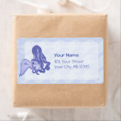 Sitting Mermaid Blue Etiket (Insitu)