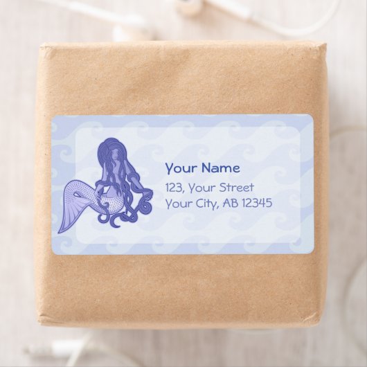 Sitting Mermaid Blue Etiket (Insitu)