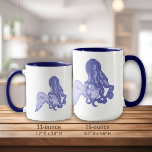 Sitting Mermaid Blue Mok