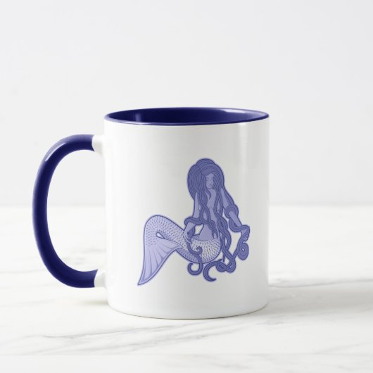 Sitting Mermaid Blue Mok (Links)