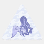 Sitting Mermaid Blue Sticker (Voorkant)