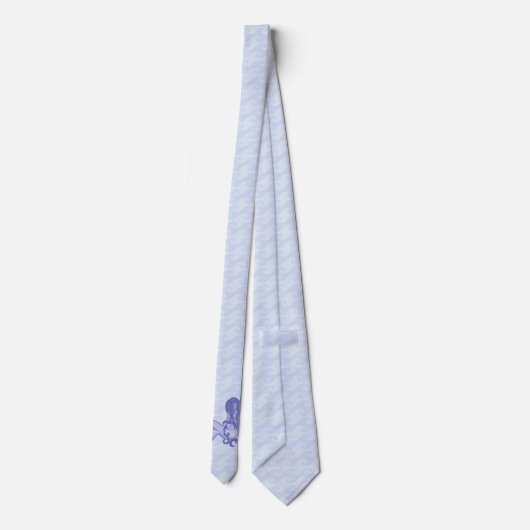 Sitting Mermaid Blue Stropdas (Achterkant)